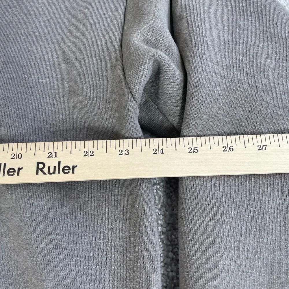 North Face Hoodie Mens‎ Medium Sweatshirt Glitch Logo Fleece Pullover Gray